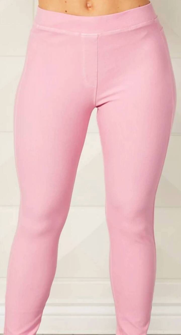 NEW FRENCH KYSS pull-on ankle jegging in pink